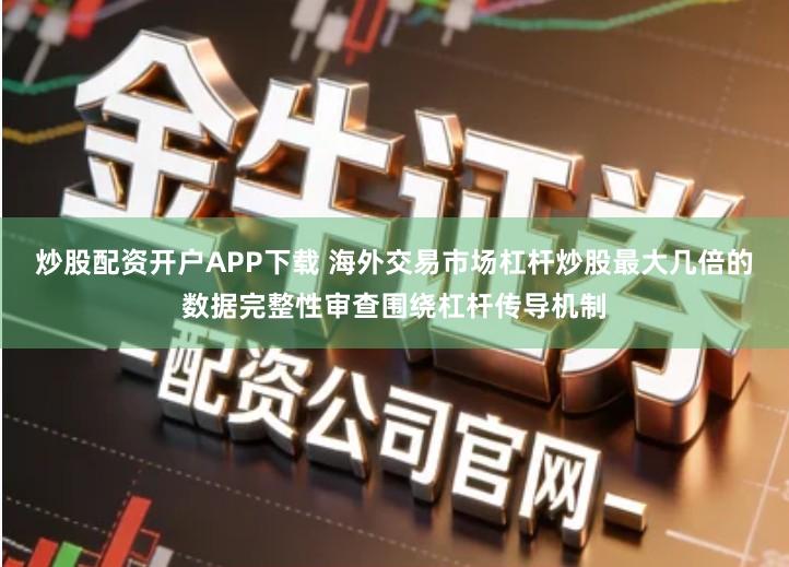 炒股配资开户APP下载 海外交易市场杠杆炒股最大几倍的数据完整性审查围绕杠杆传导机制