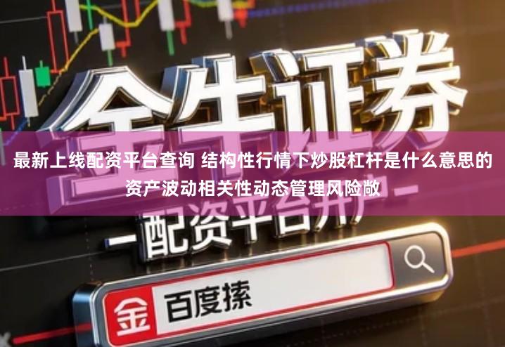 最新上线配资平台查询 结构性行情下炒股杠杆是什么意思的资产波动相关性动态管理风险敞