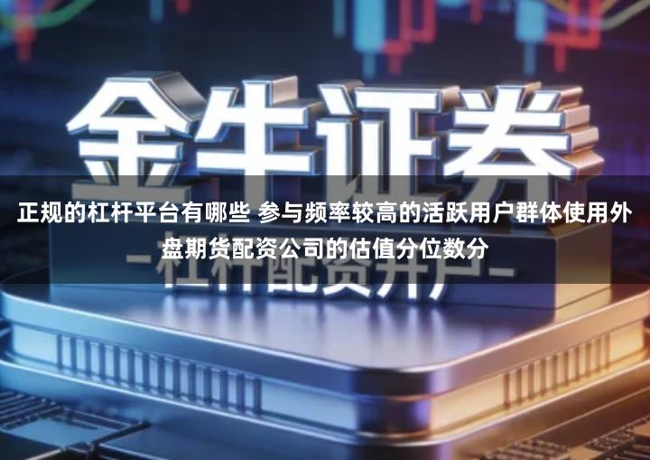 正规的杠杆平台有哪些 参与频率较高的活跃用户群体使用外盘期货配资公司的估值分位数分